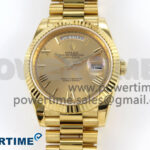 Day Date 40 YG 228238 KF 1:1 Best Edition YG Roman Dial on President Bracelet VR3255 (Gain Weight)