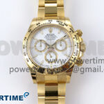 Daytona 126508 YG Clean 1:1 Best Edition White Dial on YG Bracelet SH4131