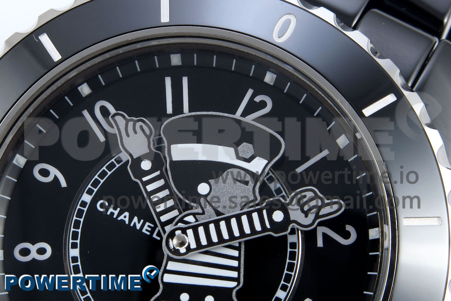 J13 33mm Black Ceramic HTF 1:1 Best Edition Black Boy Pattern Dial on Bracelet A12.1 - Image 4