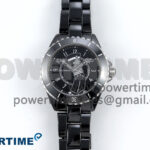 J13 33mm Black Ceramic HTF 1:1 Best Edition Black Boy Pattern Dial on Bracelet A12.1
