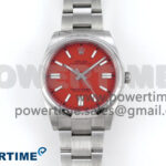 Oyster Perpetual 126000 36mm EWEF 1:1 Best Edition 904L Steel Red Dial A3230