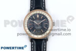 Navitimer 1 RG/SS 41mm TF 1:1 Best Edition White Bezel Gray Dial on Blue Leather Strap A2824