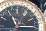 Navitimer 1 RG/SS 41mm TF 1:1 Best Edition White Bezel Gray Dial on Blue Leather Strap A2824 - Image 4