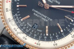 Navitimer 1 RG/SS 41mm TF 1:1 Best Edition White Bezel Gray Dial on Blue Leather Strap A2824 - Image 5