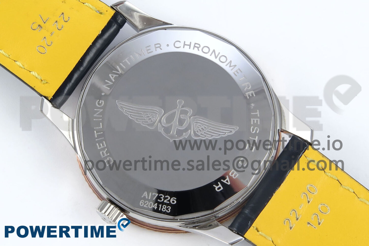 Navitimer 1 RG/SS 41mm TF 1:1 Best Edition White Bezel Gray Dial on Blue Leather Strap A2824 - Image 8