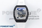 RM055 Ti/NTPT UOKF 1:1 Best Edition White/Red Inner Bezel White Crown on White Rubber Strap RMUL2 Super Clone