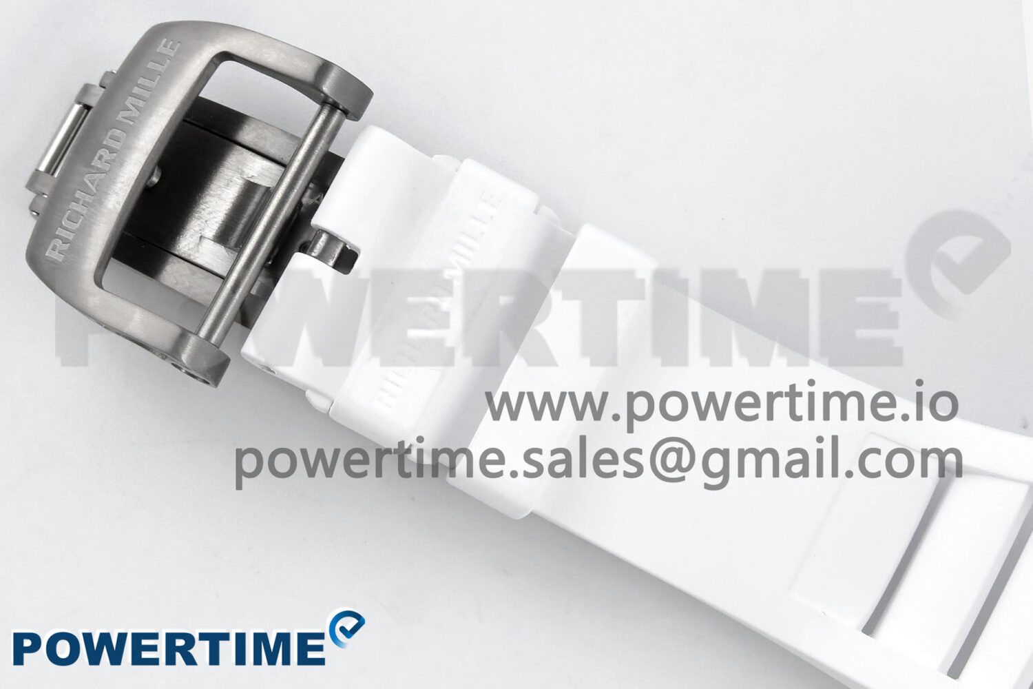 RM055 Ti/NTPT UOKF 1:1 Best Edition White/Red Inner Bezel White Crown on White Rubber Strap RMUL2 Super Clone - Image 9
