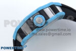 RM021 Tourbillon Blue Quartz Fiber Black Carbon RMF Best Edition on Black Rubber Strap - Image 6