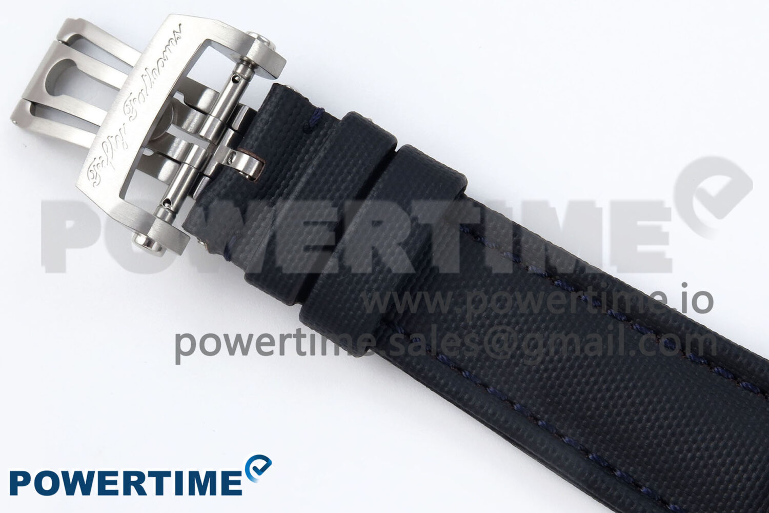 Fifty Fathoms Chrono SS OMF 1:1 Best Edition Blue Dial on Blue Sail-canvas Strap A7750 - Image 16