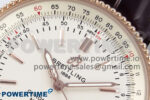 Navitimer 1 RG/SS 38mm TF 1:1 Best Edition White Bezel White Dial on Brown Leather Strap A2824 - Image 4