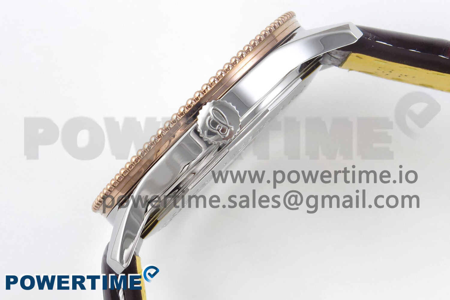 Navitimer 1 RG/SS 38mm TF 1:1 Best Edition White Bezel White Dial on Brown Leather Strap A2824 - Image 7
