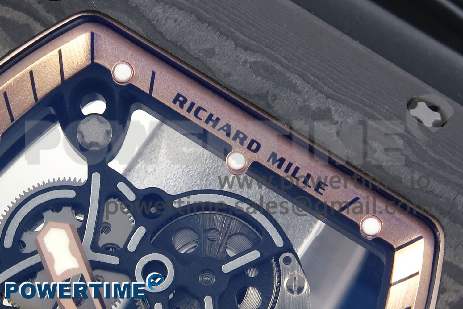 RM055 NTPT UOKF 1:1 Best Edition RG Inner Bezel Black Crown on Black Rubber Strap RMUL2 Super Clone - Image 4