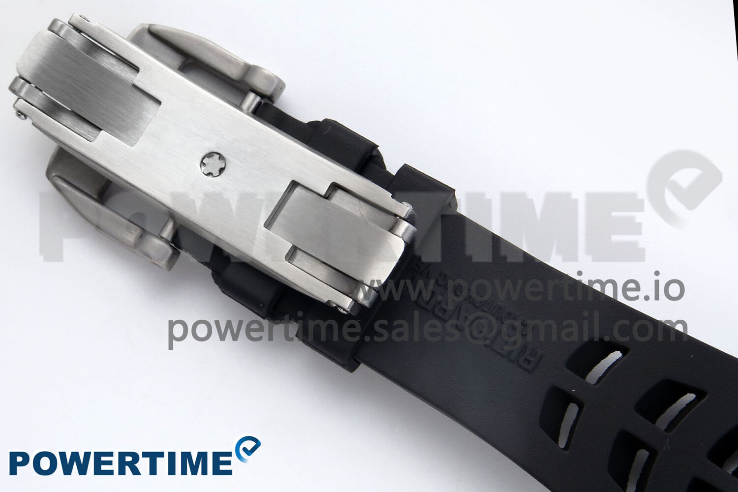RM021 Tourbillon Blue Quartz Fiber Black Carbon RMF Best Edition on Black Rubber Strap - Image 10