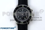 Fifty Fathoms Chrono SS OMF 1:1 Best Edition Black Numeral Dial on Black Sail-canvas Strap A7750