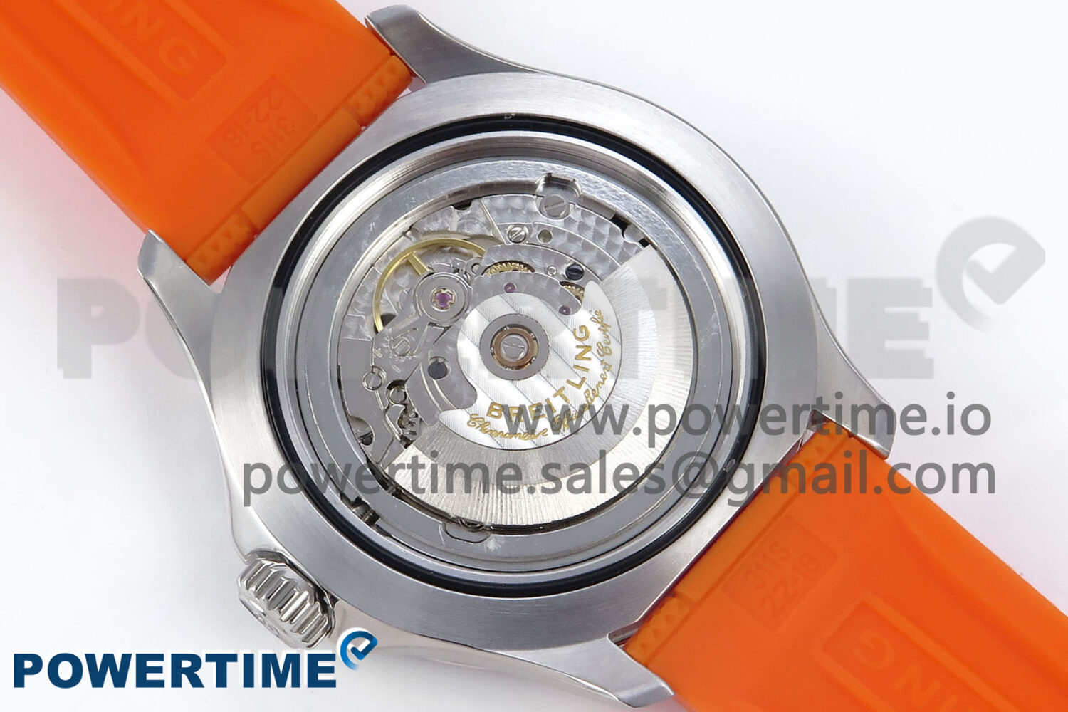 SuperOcean Automatic 42 SS TF 1:1 Best Edition Black Dial on Orange Rubber Strap A2824 - Image 11