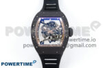 RM055 NTPT UOKF 1:1 Best Edition RG Inner Bezel Black Crown on Black Rubber Strap RMUL2 Super Clone