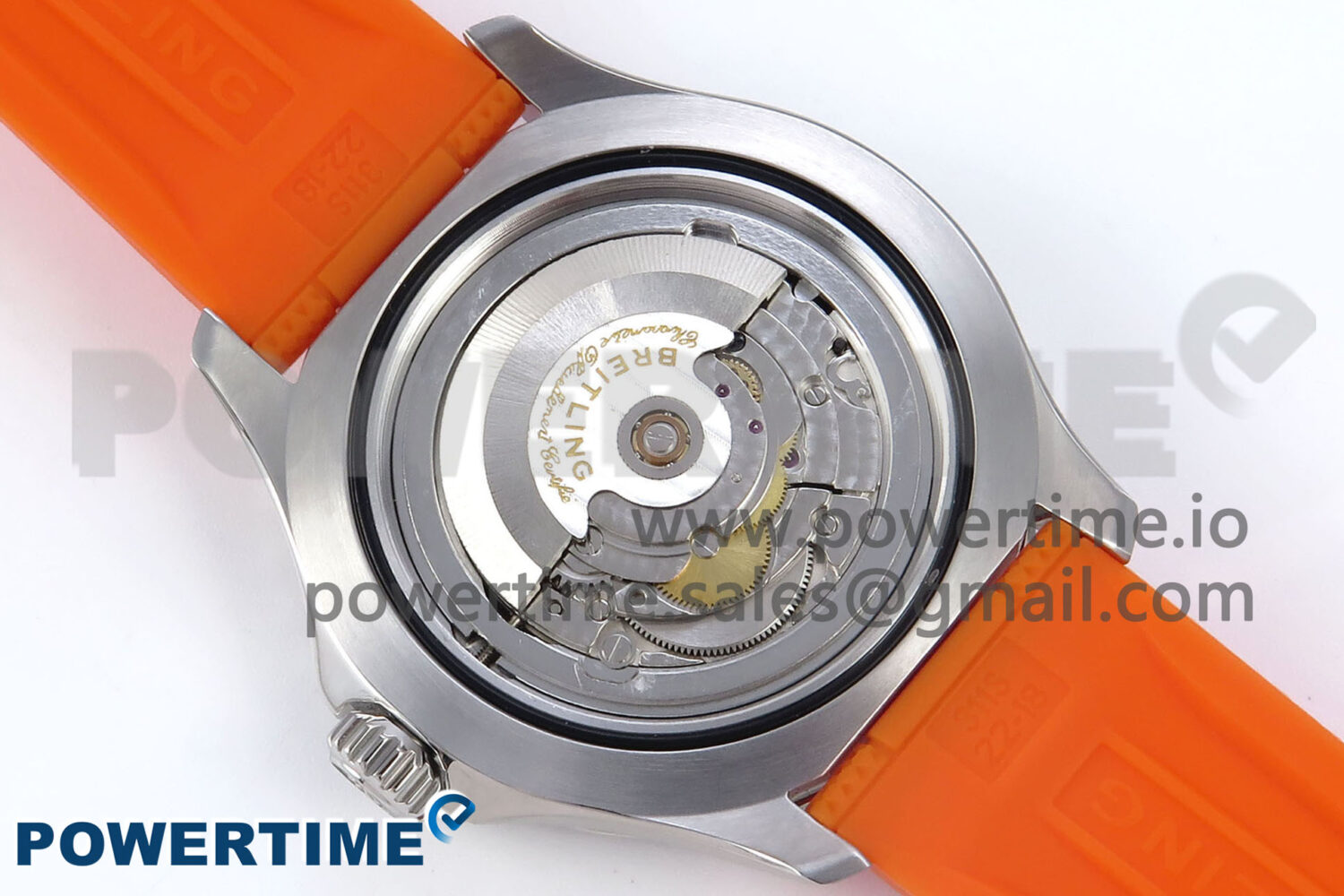 SuperOcean Automatic 42 SS TF 1:1 Best Edition Black Dial on Orange Rubber Strap A2824 - Image 12