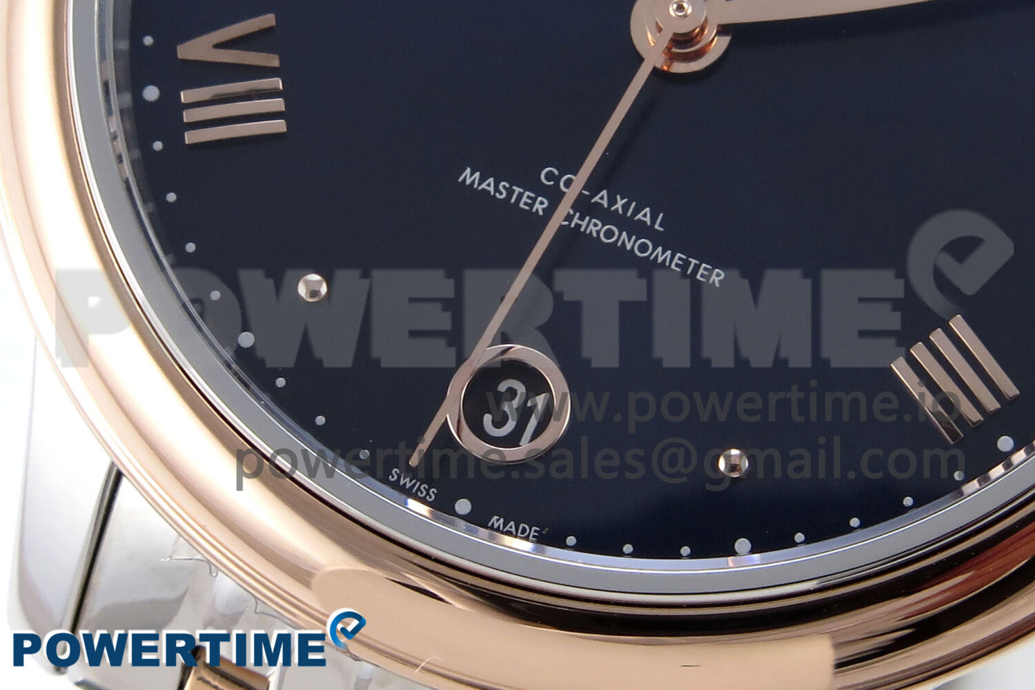 De Ville Prestige Ladies SS/RG VSF 1:1 Best Edition Blue Dial on SS/RG Bracelet A8800 - Image 5