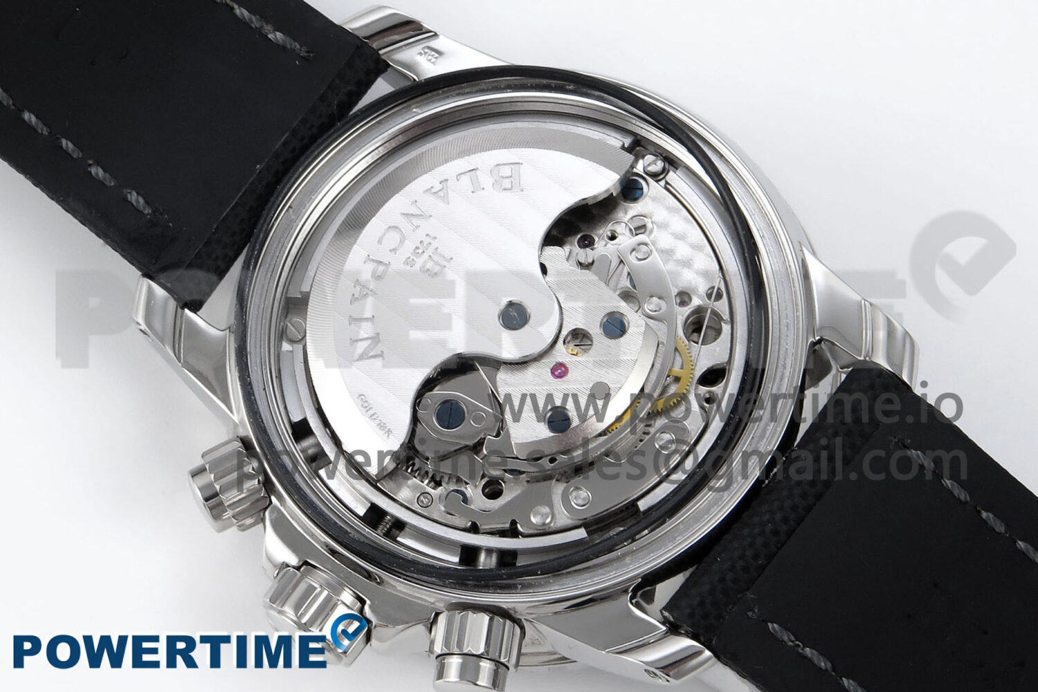 Fifty Fathoms Chrono SS OMF 1:1 Best Edition Black Numeral Dial on Black Sail-canvas Strap A7750 - Image 10