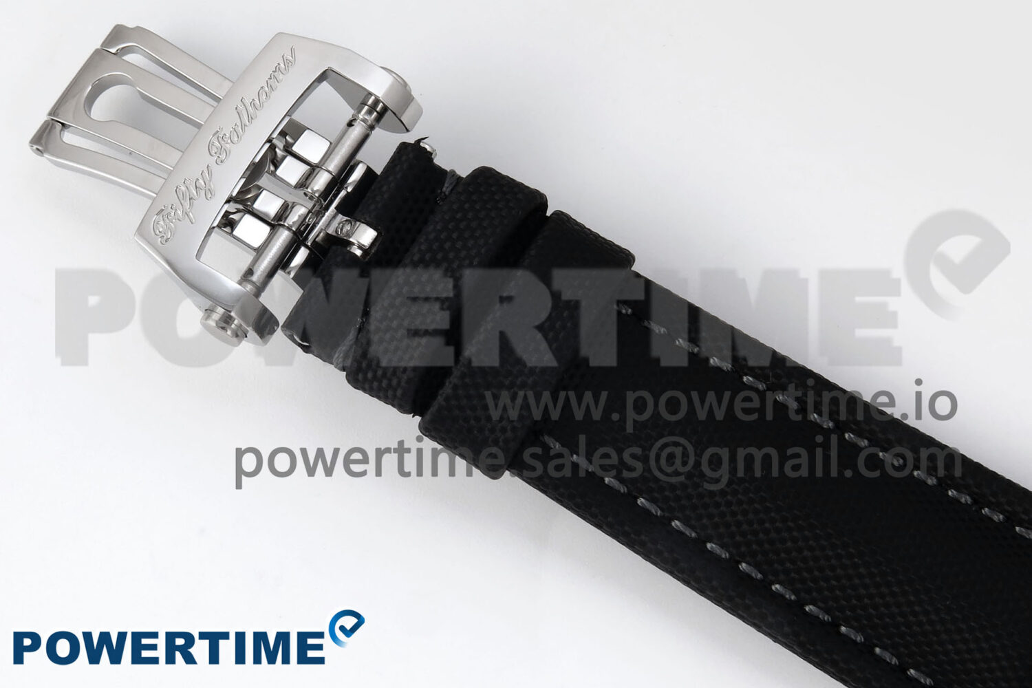 Fifty Fathoms Chrono SS OMF 1:1 Best Edition Black Numeral Dial on Black Sail-canvas Strap A7750 - Image 13