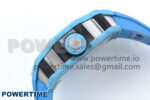 RM021 Tourbillon Blue Quartz Fiber Black Carbon RMF Best Edition on Blue Rubber Strap - Image 6