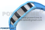 RM021 Tourbillon Blue Quartz Fiber Black Carbon RMF Best Edition on Blue Rubber Strap - Image 7