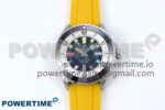 SuperOcean Automatic 42 SS TF 1:1 Best Edition Black Dial on Yellow Rubber Strap A2824