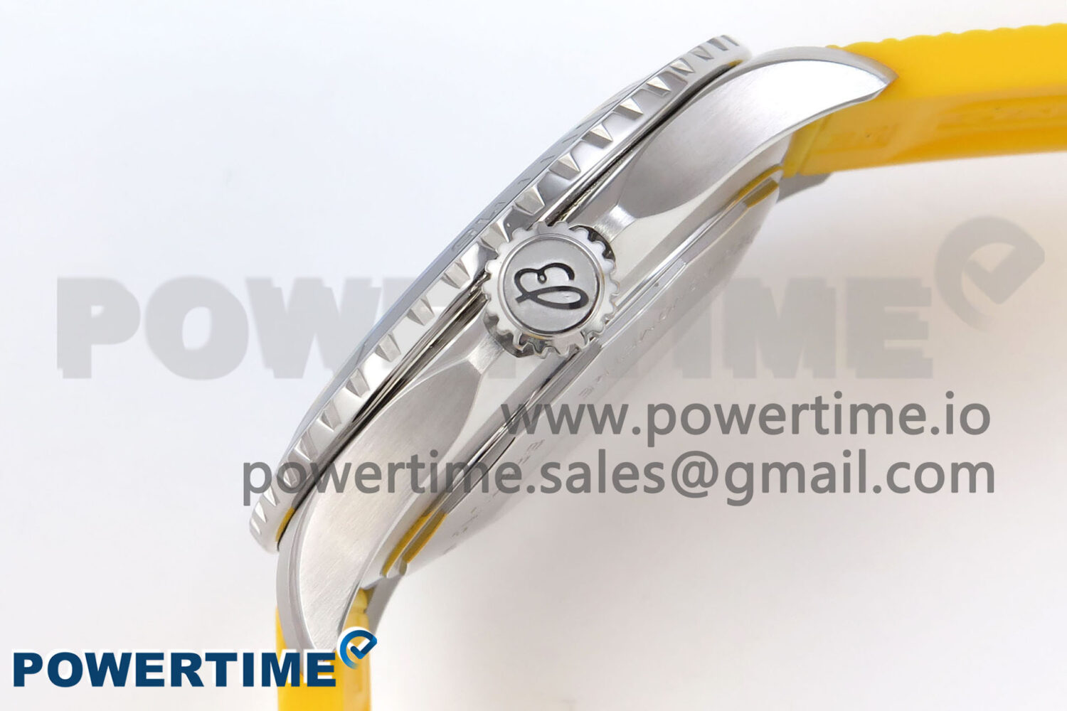 SuperOcean Automatic 42 SS TF 1:1 Best Edition Black Dial on Yellow Rubber Strap A2824 - Image 8