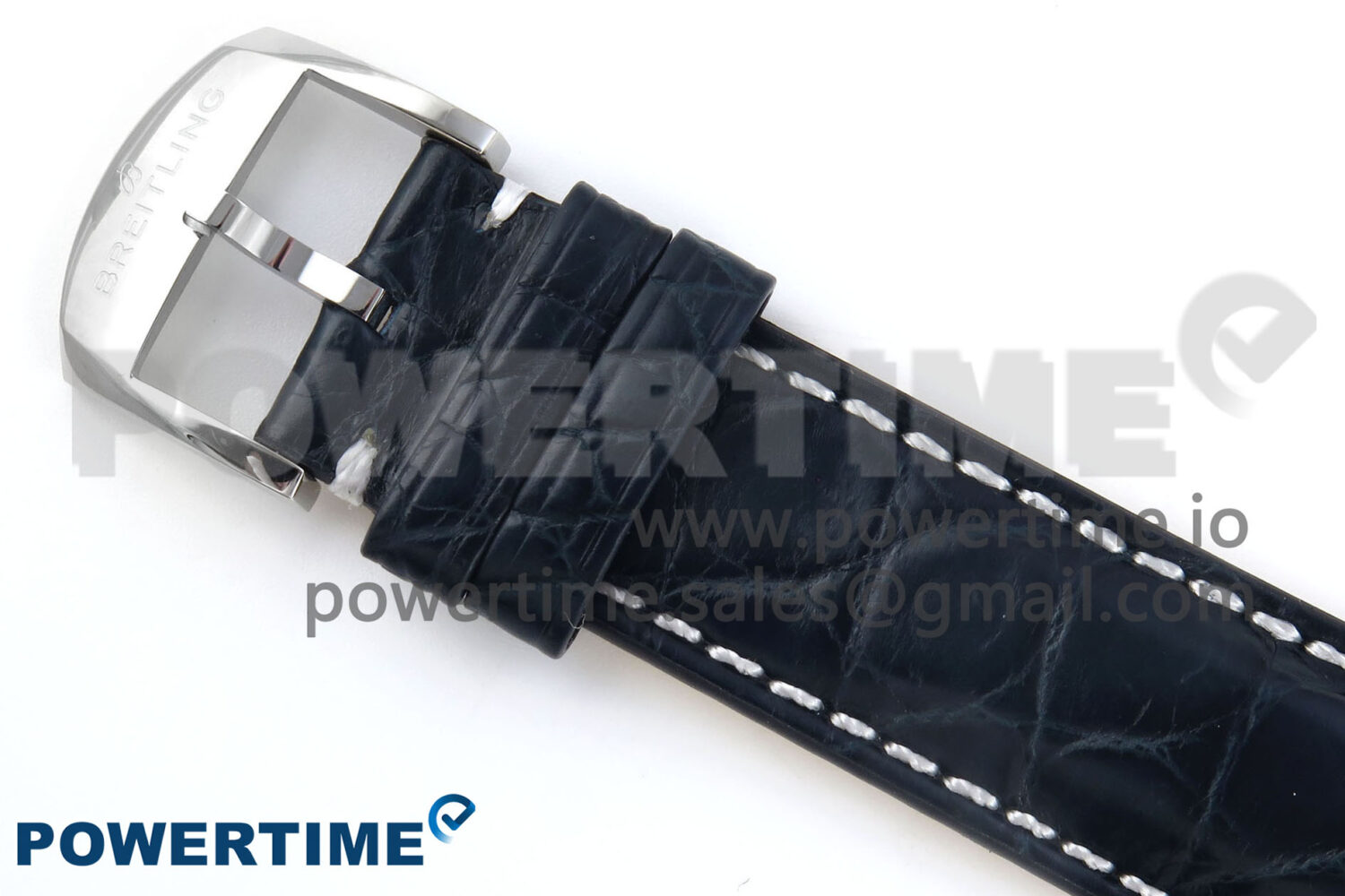 Navitimer 1 SS 38mm TF 1:1 Best Edition White Bezel Blue Dial on Blue Leather Strap A2824 - Image 13
