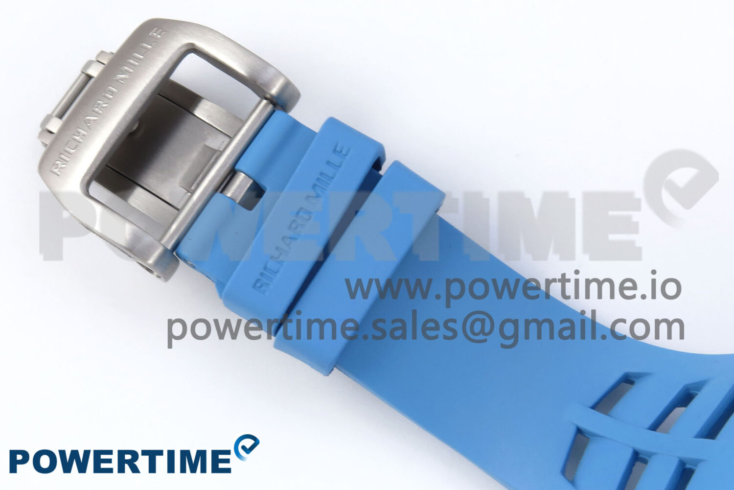 RM021 Tourbillon Blue Quartz Fiber Black Carbon RMF Best Edition on Blue Rubber Strap - Image 9