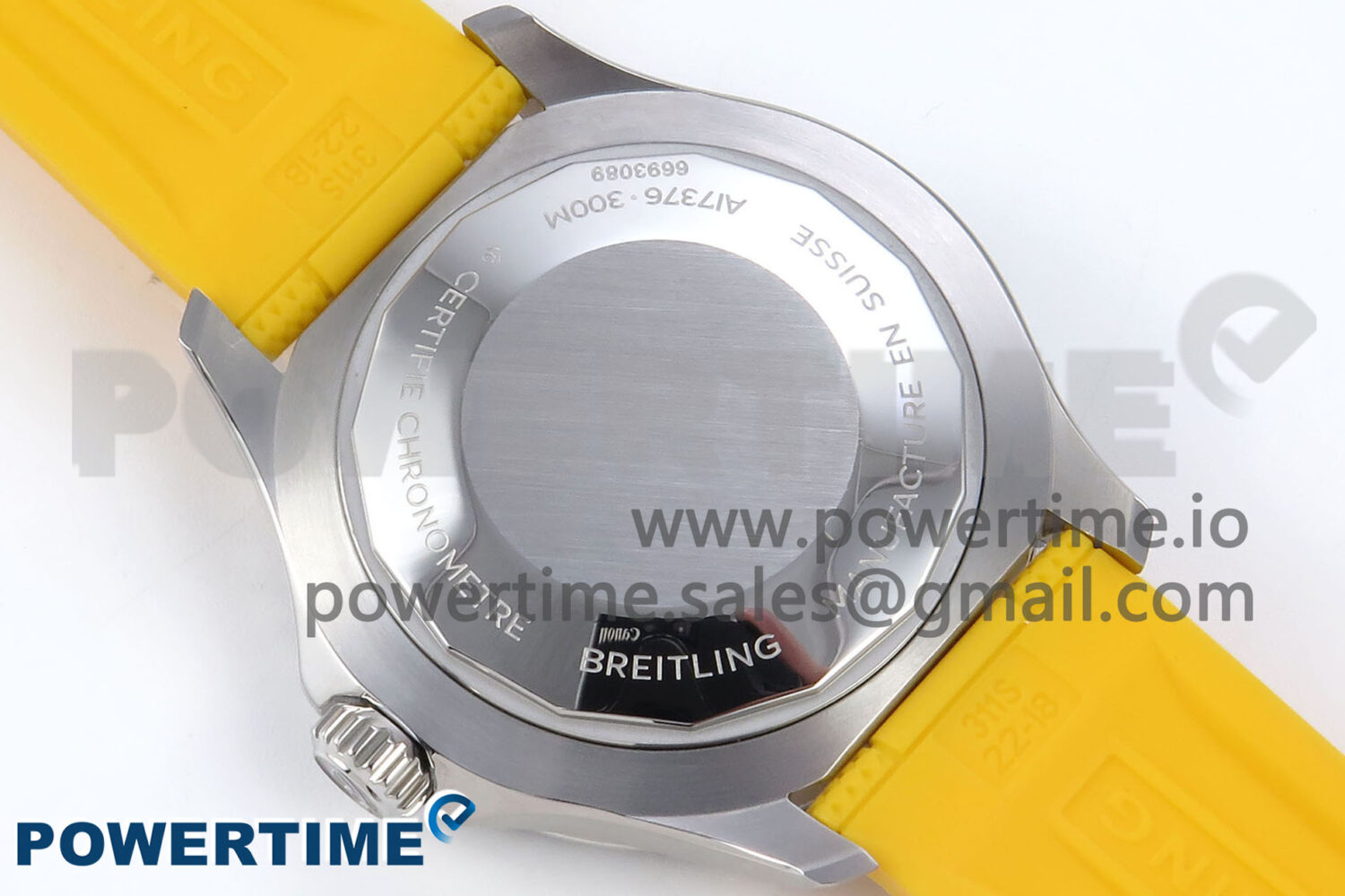 SuperOcean Automatic 42 SS TF 1:1 Best Edition Black Dial on Yellow Rubber Strap A2824 - Image 10