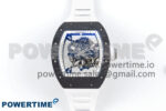 RM055 Ti/NTPT UOKF 1:1 Best Edition White/Black Inner Bezel White Crown on White Rubber Strap RMUL2 Super Clone