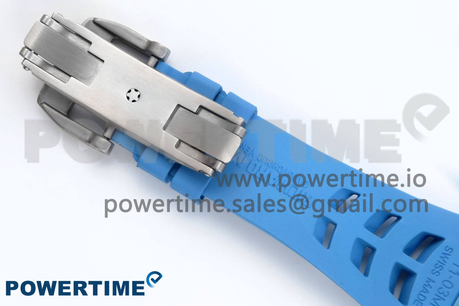RM021 Tourbillon Blue Quartz Fiber Black Carbon RMF Best Edition on Blue Rubber Strap - Image 10