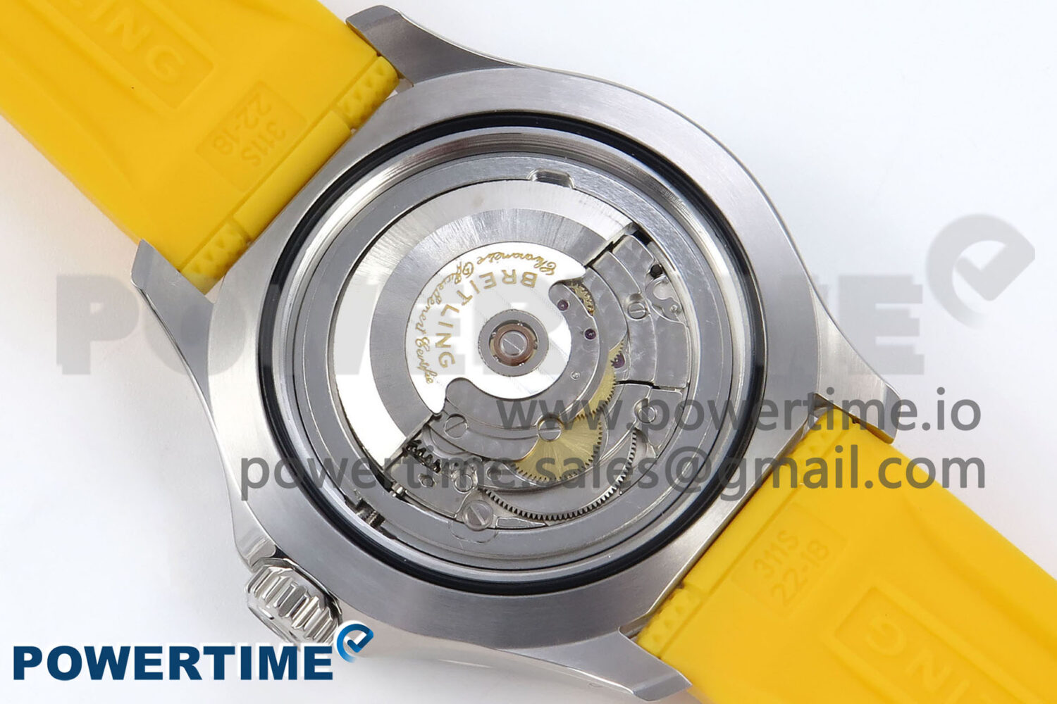 SuperOcean Automatic 42 SS TF 1:1 Best Edition Black Dial on Yellow Rubber Strap A2824 - Image 12