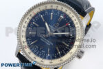 Navitimer 1 SS 38mm TF 1:1 Best Edition White Bezel Blue Dial on Blue Leather Strap A2824 - Image 3