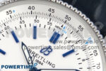 Navitimer 1 SS 41mm TF 1:1 Best Edition White Bezel White Dial on Blue Leather Strap A2824 - Image 4