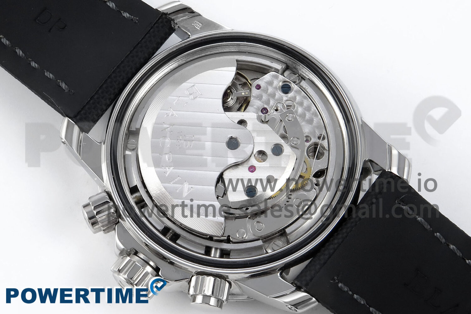 Fifty Fathoms Chrono SS OMF 1:1 Best Edition Black Dial on Black Sail-canvas Strap A7750 - Image 9