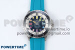 SuperOcean Automatic 42 SS TF 1:1 Best Edition Black Dial on Blue Rubber Strap A2824
