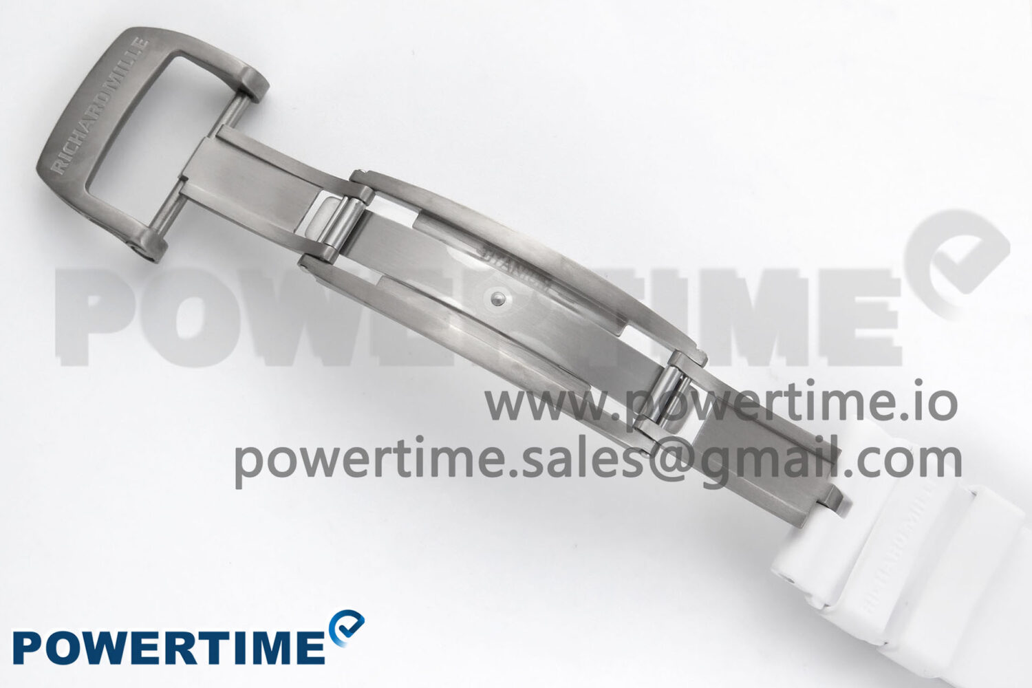 RM055 Ti/NTPT UOKF 1:1 Best Edition White/Black Inner Bezel White Crown on White Rubber Strap RMUL2 Super Clone - Image 11