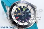 SuperOcean Automatic 42 SS TF 1:1 Best Edition Black Dial on Blue Rubber Strap A2824 - Image 2