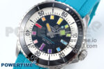 SuperOcean Automatic 42 SS TF 1:1 Best Edition Black Dial on Blue Rubber Strap A2824 - Image 3