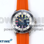 SuperOcean Automatic 42 SS TF 1:1 Best Edition Black Dial on Orange Rubber Strap A2824