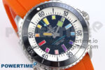 SuperOcean Automatic 42 SS TF 1:1 Best Edition Black Dial on Orange Rubber Strap A2824 - Image 2