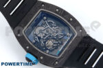 RM055 NTPT UOKF 1:1 Best Edition Blue Inner Bezel Black Crown on Black Rubber Strap RMUL2 Super Clone - Image 8