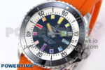 SuperOcean Automatic 42 SS TF 1:1 Best Edition Black Dial on Orange Rubber Strap A2824 - Image 3