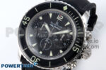 Fifty Fathoms Chrono SS OMF 1:1 Best Edition Black Dial on Black Sail-canvas Strap A7750 - Image 3