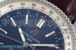 Navitimer 1 SS 41mm TF 1:1 Best Edition White Bezel Blue Dial on Brown Leather Strap A2824 - Image 4