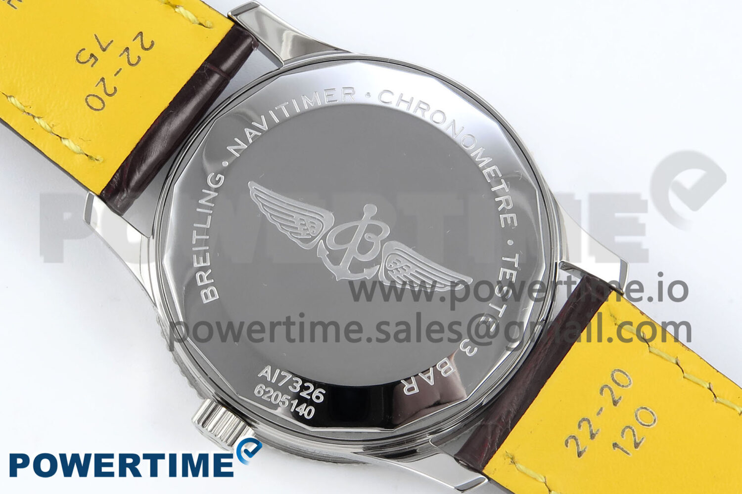 Navitimer 1 SS 41mm TF 1:1 Best Edition White Bezel Blue Dial on Brown Leather Strap A2824 - Image 10