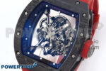 RM055 Ti/NTPT UOKF 1:1 Best Edition Black Inner Bezel Red Crown on Red Rubber Strap RMUL2 Super Clone - Image 3