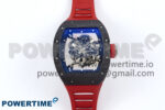 RM055 Ti/NTPT UOKF 1:1 Best Edition Black Inner Bezel Red Crown on Red Rubber Strap RMUL2 Super Clone